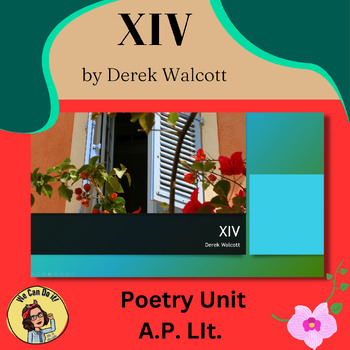 Preview of "XIV" by Derek Walcott AP Literature Poetry Unit