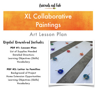 Preview of XL Collaborative Paintings - Art, Team Building, Bulletin Board Backgrounds