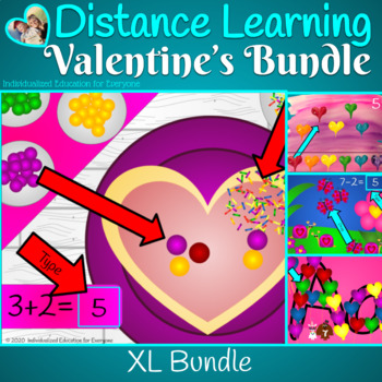 Preview of XL Valentine Distance learning Digital Activities Bundle