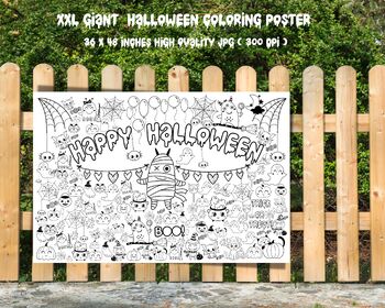 Preview of XXL Giant Halloween Coloring Poster | GIANT Coloring Poster for kids