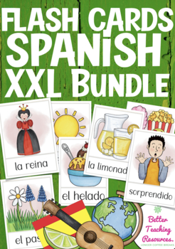 Preview of XXL flash cards BUNDLE of Spanish picture cards tarjetas con imágenes Español