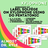 Label Solfège on Xylophone in C, F, & G do Pentatonic: 6 W