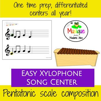 Preview of Easy Xylophone Song Centers | Pentatonic Improvisation and Composition