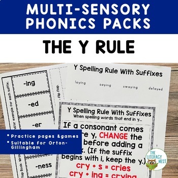 multisensory phonics pack for the Y rule