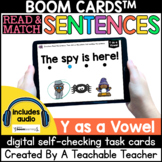Y as a Vowel Boom Cards | Y as a Vowel Sentences Read and Match