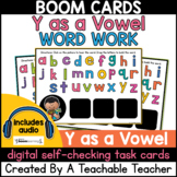 Y as a Vowel Boom Cards | Y as a Vowel Work Work Boom Cards