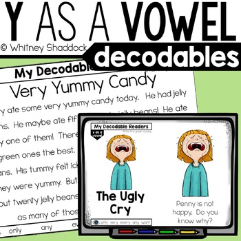 Preview of Y as a Vowel I and E Decodable Readers and Decodable Passages