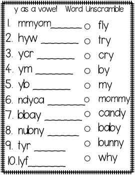 Y as a vowel Hands-on Spelling and Phonics by Bobbi Bates | TpT