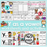 Y as a vowel, worksheets and activities (NO PREP)