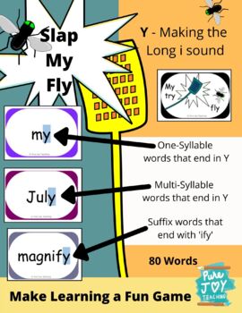 Preview of Y say Long i  Card Game War style Slap Jack Learning Vowel Syllable FUN