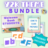 Y2K Retro Theme BUNDLE! Classroom Rules and Retro Fonts!