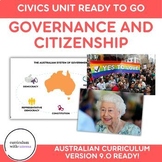 Y7/8 Civics Citizenship Australia UNIT BUNDLE - Governance