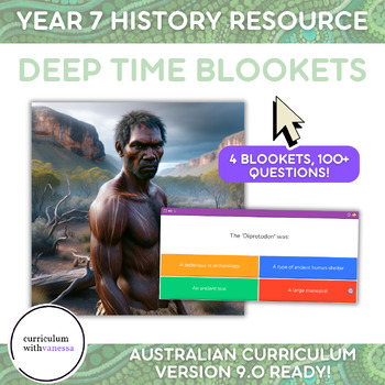 Preview of Y7 Deep Time History Indigenous Australia: Blookets Quizzes Vocabulary Concepts