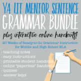 YA Lit Mentor Sentence Grammar Bundle PLUS Interactive Onl