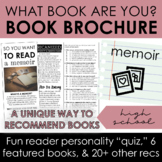 YA Memoir Book Recommendation Brochure w/ Interactive Pers