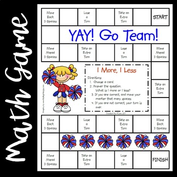 YAY! Go Team! 1 More, 1 Less by Kathy Law | Teachers Pay Teachers