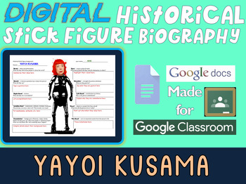 Preview of YAYOI KUSAMA Digital Historical Stick Figure Biography (MINI BIOS)
