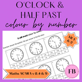 ACARA v9 - YEAR 2 ICP - O’CLOCK & HALF PAST Colour by Numb