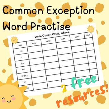 Preview of YEAR 1/Kindergarten: Look, Cover, Write, Check - Common Exception Words Bundle