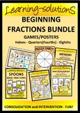 FRACTION Games Bundle:  Halves/Quarters/Eighths  - 7 Games