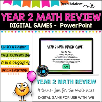 Preview of YEAR 2 MATH REVIEW l PowerPoint Game l IWB