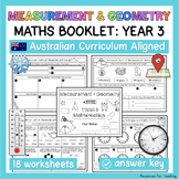 YEAR 3 Measurement and Geometry Worksheets and Booklet - A