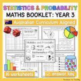 YEAR 3 Statistics and Probability Worksheets and Booklet -