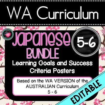 Preview of YEAR 5-6  JAPANESE  WA CURRICULUM Learning Goals & Success Criteria Posters
