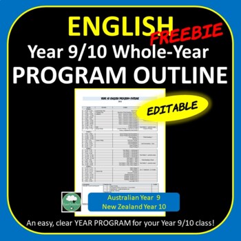 Preview of YEAR 9 Year Program Outline or YEAR 10 Year Program Outline FREEBIE EDITABLE
