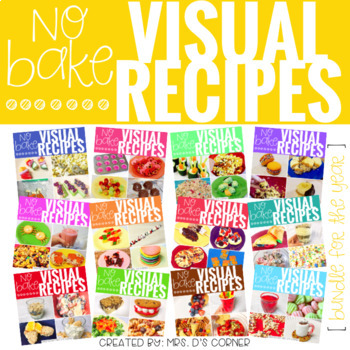 Preview of YEAR BUNDLE Visual Recipes with REAL pictures - Cooking in the Classroom