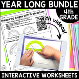 YEAR LONG BUNDLE 4th Grade DISTANCE LEARNING Review Worksh