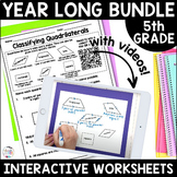 YEAR LONG BUNDLE 5th Grade DISTANCE LEARNING Review Worksh
