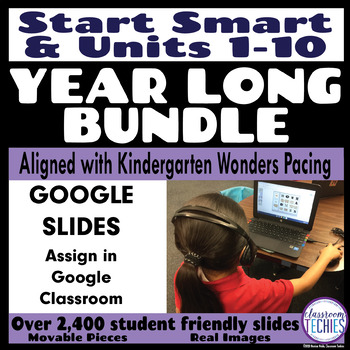 Preview of YEAR LONG BUNDLE Kindergarten WONDERS Aligned ELA ACTIVITIES for Google Slides™