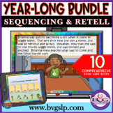 Preview of Reading Comprehension YEAR-LONG BUNDLE Sequencing, Story Retell BOOM CARDS