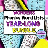 YEAR-LONG BUNDLE- Wonders Decodable Word Lists for 2nd Gra