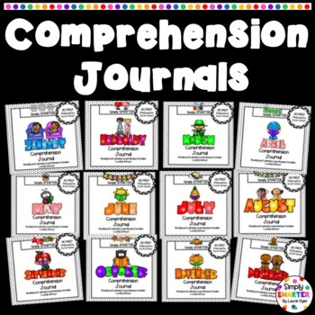 Preview of YEAR LONG Comprehension Journals Bundle:  Monthly Comprehension Passages & More!
