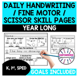 YEAR LONG DAILY fine motor SEL handwriting scissor cutting
