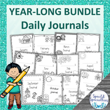 YEAR-LONG Daily Journal Writing for Special Education BUNDLE