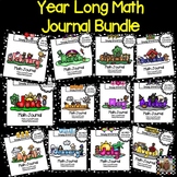 YEAR LONG Math Journal Bundle:  NO PREP Math Journal Prompts