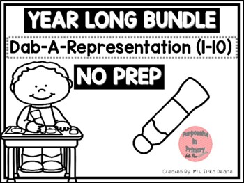 Preview of Dab It Number and Representation 1-10 YEAR LONG, NO PREP, BUNDLE!