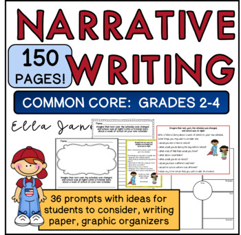 Preview of YEAR LONG Narrative Writing Packet: Weekly Prompts and More