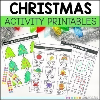 Year-long No Prep Math And Literacy Printable Activities By Aloha Resources