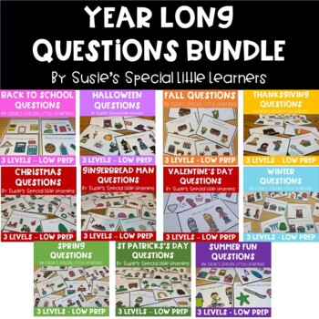 Preview of YEAR LONG QUESTIONS EARLY CHILDHOOD SPECIAL ED & SPEECH