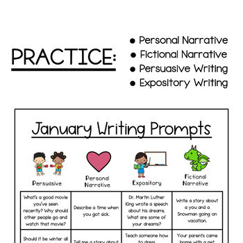 YEAR LONG Writing Prompts Journals Morning Work/ Writing Center | TPT