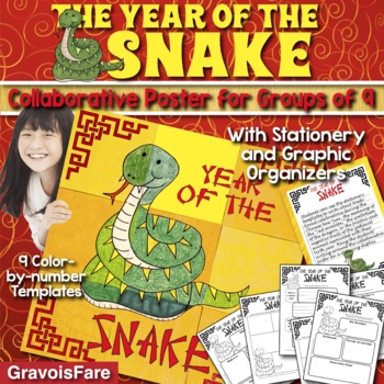 Preview of YEAR OF THE SNAKE Collaborative Poster: Chinese New Year 2025 Activity and Craft