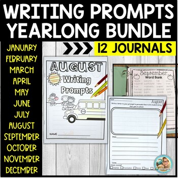 YEARLONG Writing Prompts Monthly Journals BUNDLE
