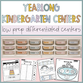 YEARLONG kindergarten Science of Reading Centers | differe