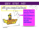 YELLOW SUBMARINE Valentine's Day Worksheets Lesson Template!