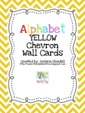 YELLOW chevron ABC wall cards