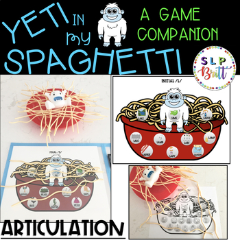 Yeti in my Spaghetti No Prep Game Companion for Speech and Language Therapy